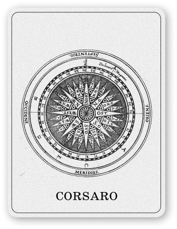 Corsaro — carta del programma con incisione