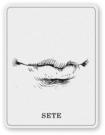 Sete — carta del programma con incisione